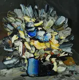 Palla Jeroff, Flower Bouquet, Oil on Canvas