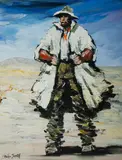 Palla Jeroff, Bushman, Oil on Canvas