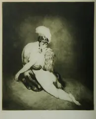 Desire by Norman Lindsay, Facsimile Etching 129/550, sold Nov 2019