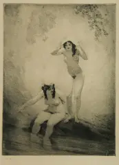 The Pool by Norman Lindsay, Facsimile Etching 413/550, offered Nov 2019