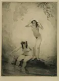 The Pool by Norman Lindsay, Facsimile Etching 413/550, offered Nov 2019