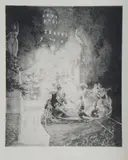 Night's Frolic by Norman Lindsay, Facsimile Etching 30/550, offered Nov 2019