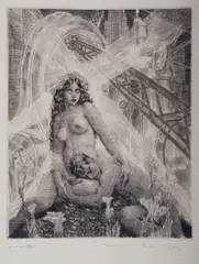 Our Earth by Norman Lindsay, Facsimile Etching 180/550, sold Nov 2019