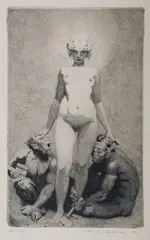 Creative Effort by Norman Lindsay, Facsimile Etching 180/550, sold Nov 2019