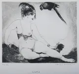 Lesbia by Norman Lindsay, Facsimile Etching 223/550, sold Nov 2019