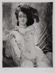 Rita by Norman Lindsay, Facsimile Etching 221/550, sold Nov 2019