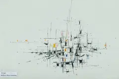 William Rose, Construction, 1957, Ink & W/Clr