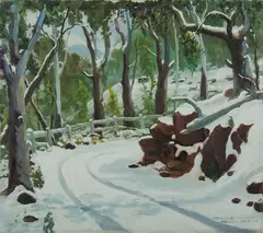 Dick Ovenden, The Mountain Road, Donna Buang, Oil on Canvas