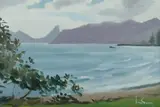 Mt Eliza from Cross Lagoon, Lord Howe Island by Graeme Inson, 1999, Oil on Canvas on Board, offered Sep 2019