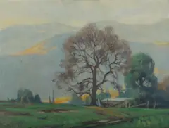 Charles Wheeler, Road Through a Valley, Oil on Canvas Board