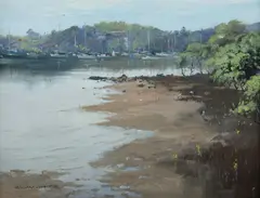 Bayview by Allan Waite, Oil on Board, sold Sep 2019