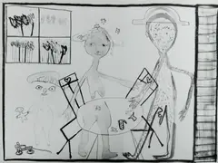 Davida Allen, Family, 1989, Lithograph B.A.T