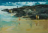 Patrick Carroll, A Day in the Sun, The Entrance, 1980, Acrylic on Paper