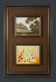 Michael John Taylor, Two Small Works. Cattle Grazing, oil on board; & Poppies, mixed media