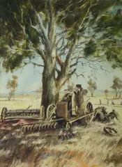 Alan Sartori, Retired, Oil on Canvas Board