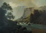 Valentine Delawarr, Gordon River, Tasmania, 1891, Oil on Board