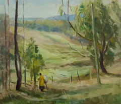 Joshua W Smith, Piccadilly Landscape, South Australia, 1985, Oil on Canvas on Board