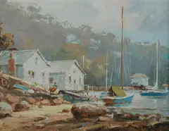 Otto Kuster, Northbridge Harbour, 1979, Oil on Canvas Board