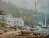 Otto Kuster, Northbridge Harbour, 1979, Oil on Canvas Board