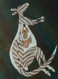 Jimmy Namarnyilk, Kangaroo, Acrylic on Paper