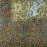 Johnny Warangkula Tjupurrula, Fire Dreaming at Tjikari, 1999, Acrylic on Canvas