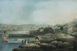Edward Dayes, A View of Sydney Cove, New South Wales,' pub. F Jukes, London, 1804, Hand Coloured Engraving