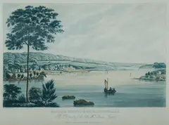 Joseph Lycett, Kissing Point, New South Wales, Coloured Engraving
