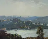 James Ranalph Jackson, Evening, Northbridge, Sydney, Oil on Canvas