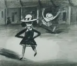 Charles Blackman, Schoolgirls, 1950s. Signed lower right