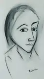 Robert Dickerson, Study of a Boy, Charcoal