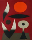 John Coburn, Checkmate,' 1975. Ex Barry Stern Galleries (purchased 1983), Oil on Canvas on Board