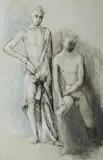 Donald Friend, Two Italian Youths, Firenze