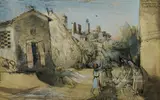 Donald Friend, Peasants Threshing, San Giminiano
