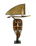Peter Cole, Sailing, with the Lizard Man, Metal, Wood, Textile & Canvas