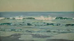 Will Ashton, Wave Study. Unsigned, Oil on Canvas