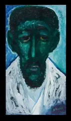 Seneca by Michael Kmit, 1963, Oil on Panel, sold Jul 2019