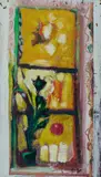 Michael Kmit, Flowers in a Window, 1962. Signed & dated verso
