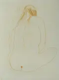 Brett Whiteley, The Back, 1977, Sepia Etching 14/60