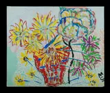 Untitled (Vase of Flowers) by Malcolm de Chazal, Gouache, sold Jul 2019