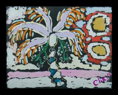 Untitled (Palm Tree) by Malcolm de Chazal, Gouache, sold Jul 2019