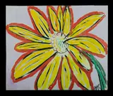 Malcolm de Chazal, Untitled (Single Yellow Flower)