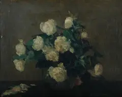 C. Asquith Baker, White Roses, c, 1912, Oil on Board