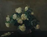C. Asquith Baker, White Roses, c, 1912, Oil on Board