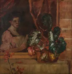 Alice M E Bale, The Letter, Oil on Canvas