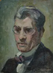Lawson Balfour Artist by Elaine Coghlan, 1926, Oil on Canvas on Board, sold Jul 2019