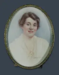 Gladys Laycock, Portrait Miniature of a Lady, W/Clr & Gouache