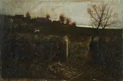 Dora Meeson, A Harvest Sunset, 1888, Oil on Canvas