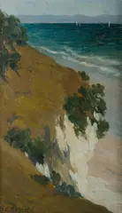 Bertha E Merfield, Mentone, 1904, Oil on Board