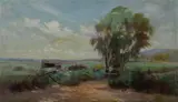 Annie E Potter, Australian Bush Property, Oil on Canvas