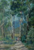 Janie Wilkinson Whyte, Children on a Bush Path, 1903, Oil on Board